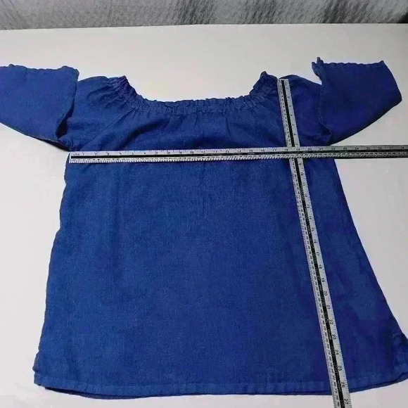 Heaven 3/4 sleeve pullover 💯 Linen Top. Ladies size Xl. - Picture 3 of 6